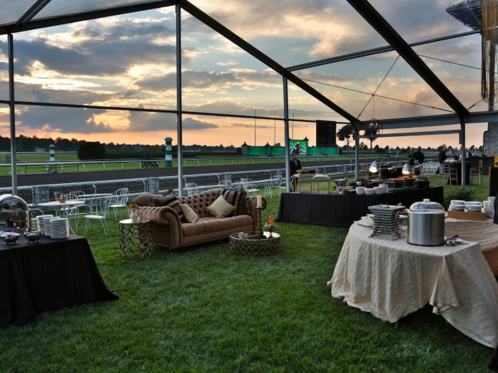 Tent overlooking Keenfields Club lawn